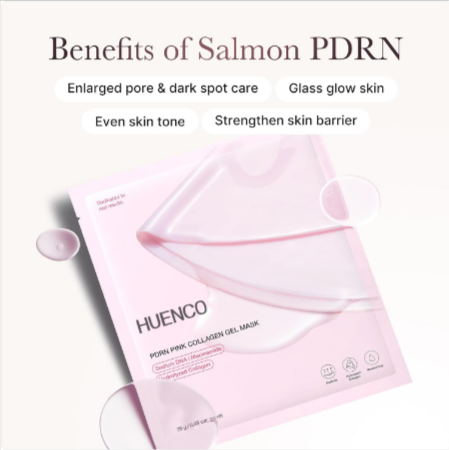 HydraVeil™ collagen hydrating mask packaging with translucent gel sheet masks